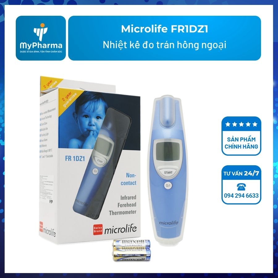 Nhiệt kế đo trán hồng ngoại Microlife FR1DZ1 chính hãng