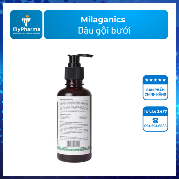 dầu gội bưởi Milaganics