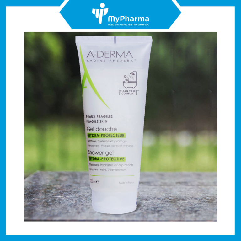 Aderma Hydra Protective Shower Gel Gel tắm gội hàng ngày cho da mỏng