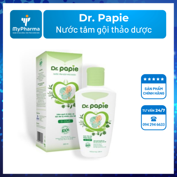 Nước tắm thảo dược Dr Papie