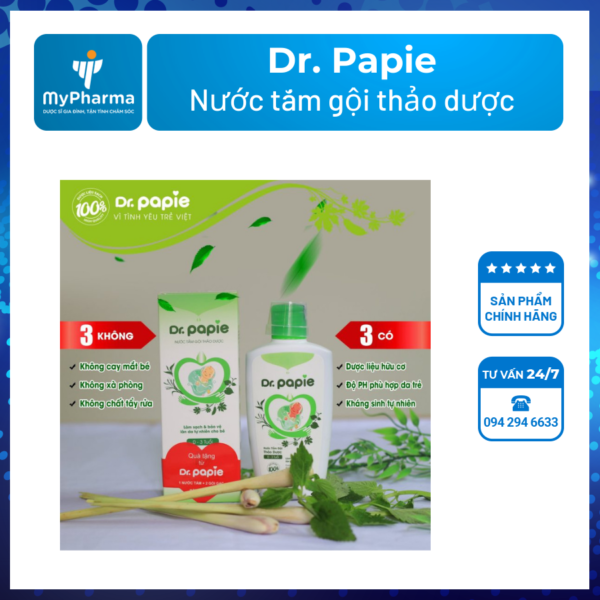 Nước tắm thảo dược Dr Papie