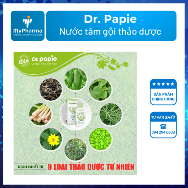 Nước tắm thảo dược Dr Papie