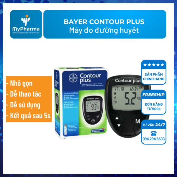 máy đo đường huyết Bayer Contour Plus