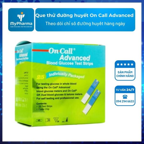 Que thử đường huyết On Call Advanced