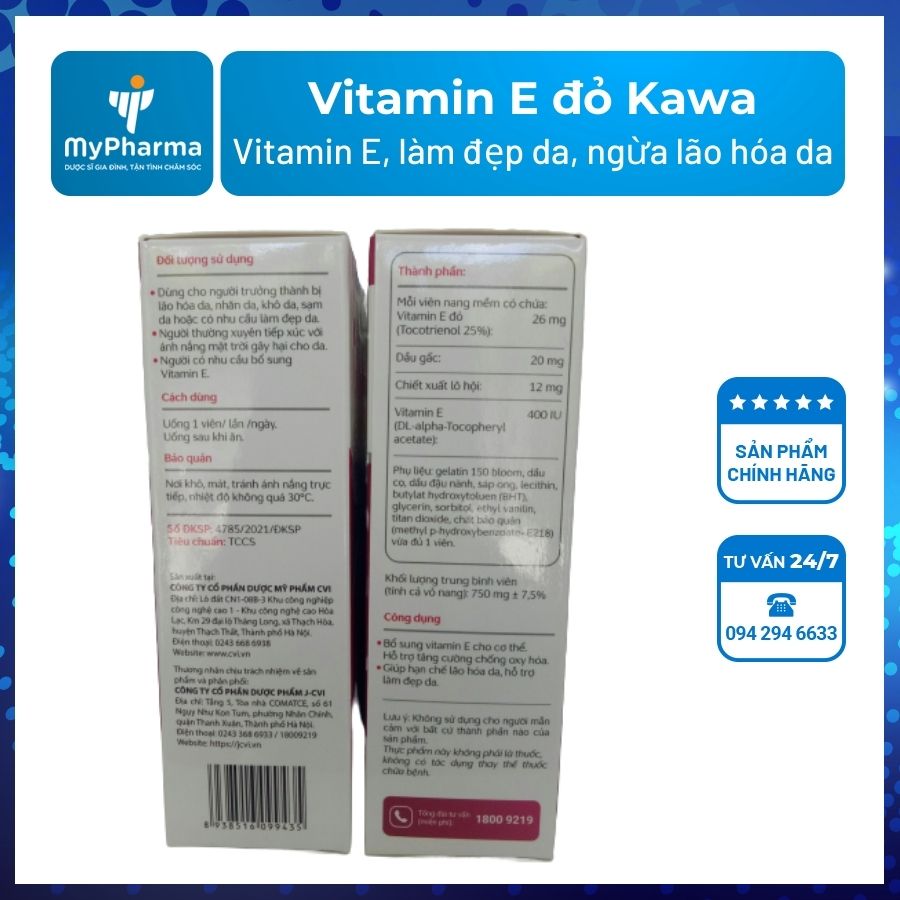 Vitamin E đỏ Kawa là gì?

