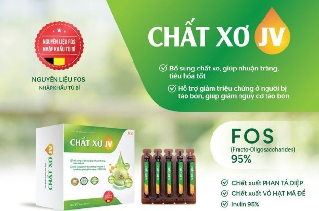 Chất xơ JV - Bổ sung chất xơ, nhuận tràng, cải thiện táo bón