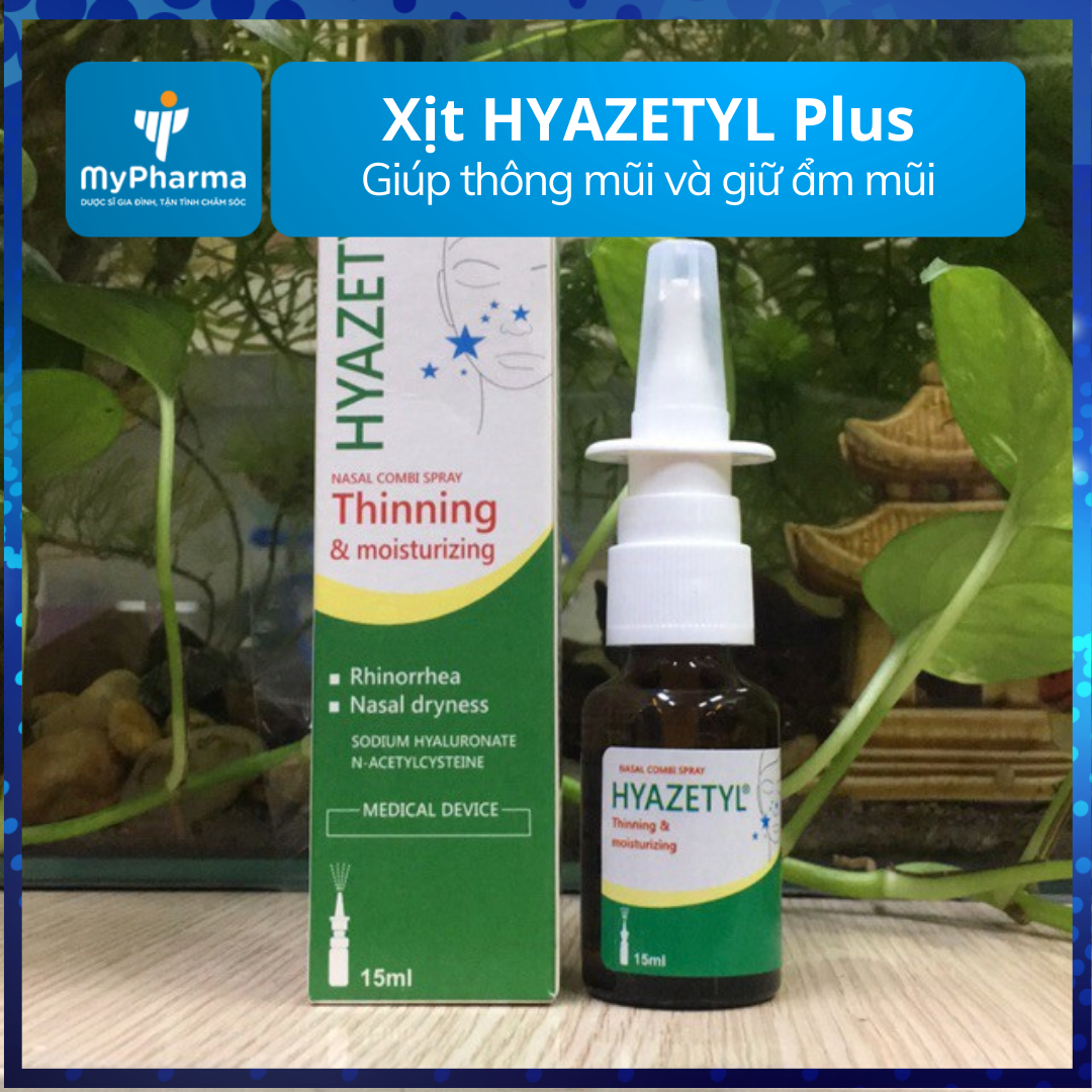 Thuốc xịt mũi Hyazetyl Plus được chỉ định trong trường hợp nào?