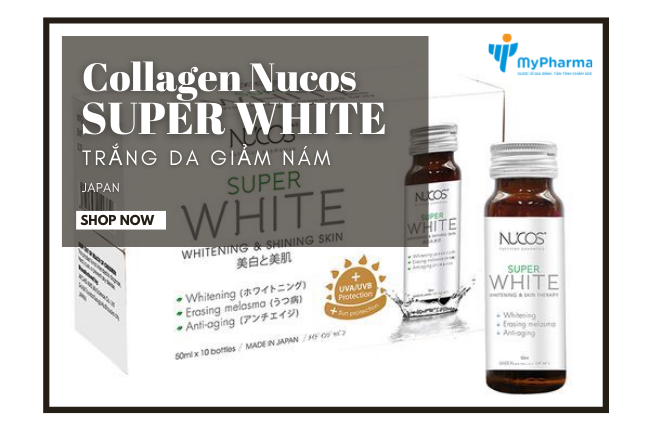 Collagen Nucos SUPER WHITE - Trắng da, giảm nám 