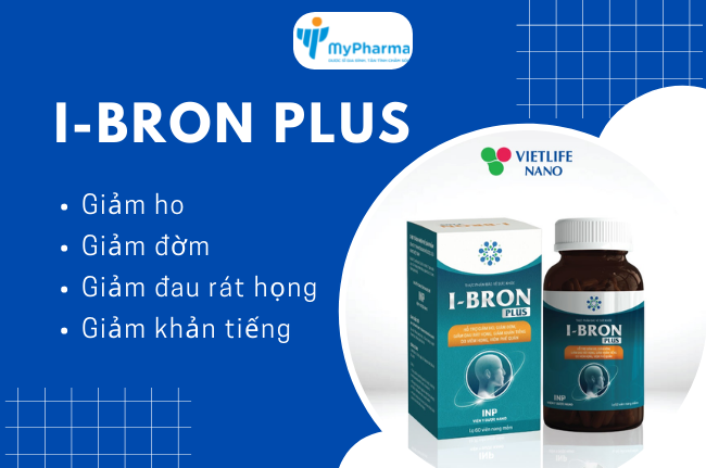 I-BRON Plus - Giảm ho, đờm, hỗ trợ giảm đau rát họng