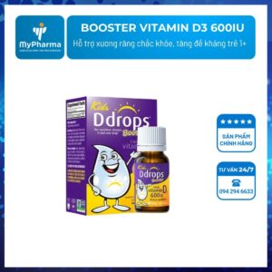 Booster-Vitamin-D3-600IU Hỗ trợ xương răng chắc khỏe, tăng đề kháng trẻ 1+